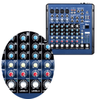 Système de son professionnel pour studio, mini mélangeur audio, 6 canaux