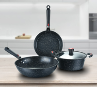 Vente flash : Wok, poêle à frire, marmite, ustensiles de cuisine en fer raffiné/Maifanshi, cuisinière à induction, poêle à frire antiadhésive, ensemble de casseroles/poêles avec couvercle