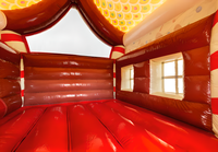LeTeng LT-470, Castillo Inflable Comercial de PVC con Tobogán, Diseño de Galleta de Jengibre, Capacidad de 500-800 kg, Tamaño 6x4x4 m, para Niños de 2-3 Años