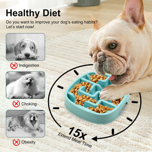 Çevre dostu Pet yiyecek tepsisi ve bulmaca oyuncak anti-dökülme özelliği ile yavaş gıda eğitim köpek kase - Product Image 6
