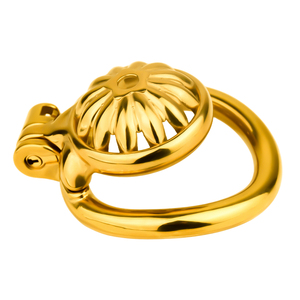 Alat bantu seks pria berongga logam bunga matahari kandang Penis dengan kateter baja tahan karat kurungan kesucian pria grosir mainan seks BDSM - Product Image 3