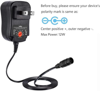 Adaptateur universel 12W 3V-12V AC/DC avec 8 embouts pour appareils électroniques domestiques, lecteurs MP3, routeurs, boîtiers TV, tablettes LCD, caméras IP CCTV