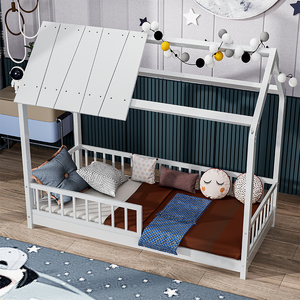 Muebles de dormitorio <span class=keywords><strong>Montessori</strong></span>, <span class=keywords><strong>cama</strong></span> individual <span class=keywords><strong>doble</strong></span>, tamaño King con cajones - Product Image 4