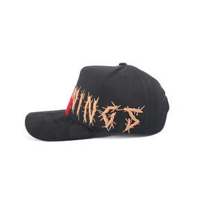 Nhỏ moq đen ban đầu da lộn satin lót gorra da lộn 3D thêu lụa lót Mũ bóng chày thô lỗ Thức Tỉnh mũ với NFC - Product Image 4