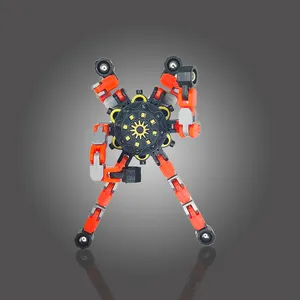 Yetişkin stres giderici duyusal deforme Fidget Spinner el dönen Top Robot oyuncak