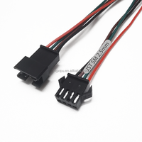 Kabel Harness LED Elektronik SMR-03V-B dengan Konektor JST SM 3P Male/Female RGB 2.5mm 2/3/6 Pin 100V AC/DC -25 +85
