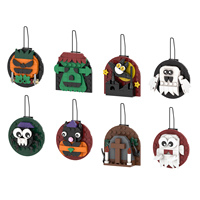 Kits de briques MOC créatifs sur le thème des films d'animation, d'horreur et d'Halloween, avec conteneur, jouets de construction DIY pour enfants MOC1759