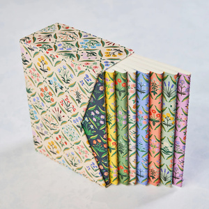 Carnet à motifs floraux format A5, couverture imprimée, reliure cousue, journal scolaire - Product Image 2