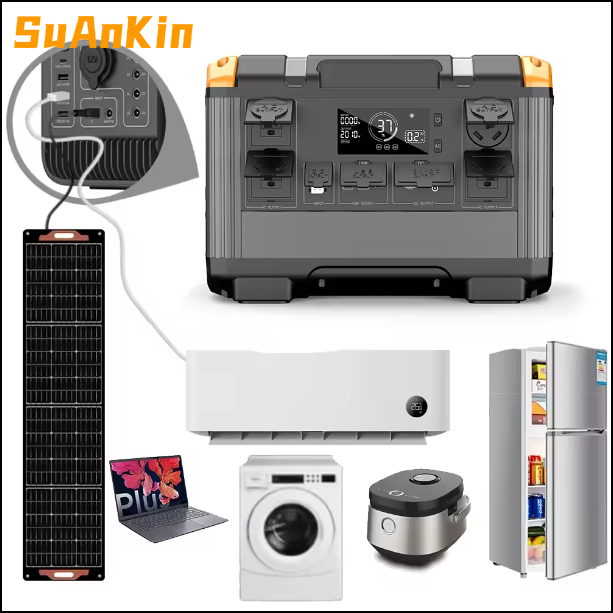 Outdoor Charging 2400 Watt Portable Power Station Generator Lifepo4 2016Wh Domestic Solar Camping Power Supply