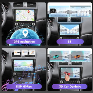 Podofo Cho <span class=keywords><strong>Honda</strong></span> Accord 2003-2007 Qualcomm 8 Core 9 ''Xe Stereo 4 + 64G Không Dây Carplay/Android Tự Động Chia Màn Hình Bảng Điều Khiển OEM - Product Image 4