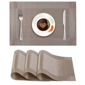 INDEED Manteles Individuales competitivos baratos Hotel Reutilizable Resistente al calor Manteles de mesa de comedor Antideslizantes Manteles individuales de vinilo de PVC a prueba de aceite - Product Image 6