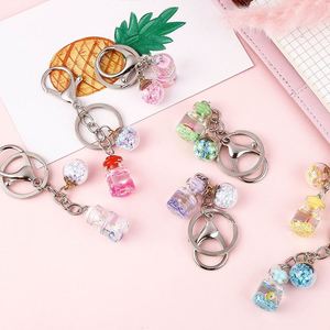 Porte-clés liquide en acrylique avec sable mouvant pour femme, pendentif de sac créatif et mignon pour couple, porte-clés flottant, cadeau - Product Image 3