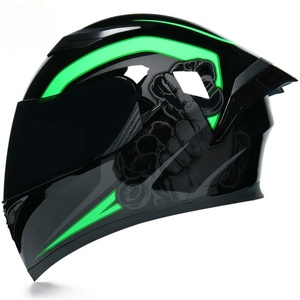 หมวกกันน็อคสำหรับรถจักรยานยนต์ไฟฟ้า พร้อมแตร ราคาประหยัด ป้องกันเต็มใบ ดีไซน์เฉพาะตัว เท่ห์ๆ สำหรับฤดูร้อน - Product Image 2