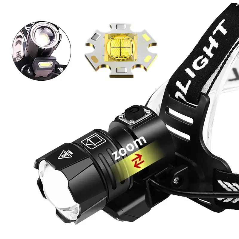 Newest XHP199 Most Powerful LED Headlamp Rechargeable Head Flashlight LED Headlight 18650 USB XHP90 Waterproof Fishing Head Lamp
