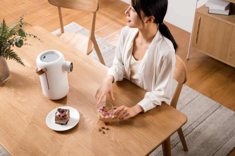 HOTSY 0.8L/1.6L Portable Smart Electric Kettle Water Boiler Smart Appliances For Home Kitchen Household Electric Pot