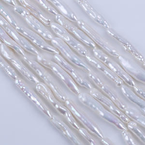 Perles de Pipa Baroques en Forme de Bouton d'Eau Douce Naturelle, Trou Droit, Cure-Dents, Accessoires de Bijoux DIY, Produit Semi-Fini d'Usine - Product Image 1