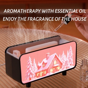 Hot Sale Ultrasonic Simulated Fireplace <b>Essential</b> <b>Oil</b> <b>Diffuser</b> Household Colorful Light Flame Humidifier Aroma <b>Diffuser</b> - Product Image 2