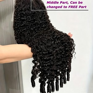 100% Raw Burmese Hair Lace <b>Front</b> Natural Burmese Curly Lace <b>Wig</b> Burmese Curly Human Hair <b>Wig</b> For Women - Product Image 4