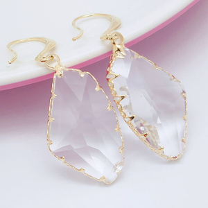 2019 vender geométrica cristal gota pendiente para las <span class=keywords><strong>mujeres</strong></span> elegante grande de piedras preciosas colgante anzuelo pendiente - Product Image 4