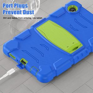 Étui pour <span class=keywords><strong>tablette</strong></span> Samsung Galaxy Tab A9 8.7 SM-X110 X115, protection intégrale hybride, rotation à 360°, béquille, sangle - Product Image 5