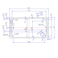 Boîtier de contrôle en aluminium extrudé anodisé noir 111,5*58mm avec dissipateur thermique à ailettes pleine surface, alvéolé, IP54 pour module d'alimentation