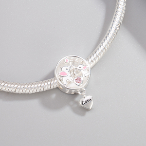 Abalorios Pan Charms <span class=keywords><strong>de</strong></span> Plata Bicolor, con diseño <span class=keywords><strong>de</strong></span> Elefante Madre e Hijo 'Never Forget', compatibles con pulseras originales, joyería Berluque, Nuevo - Product Image 6
