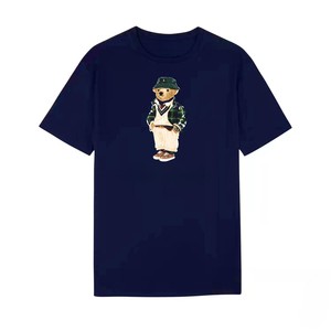 Camiseta de Algodón Puro para Mujer Little Bear 26, Colección Primavera Verano, Cuello Redondo, Bordado Intenso, Corte Regular Informal - Product Image 1