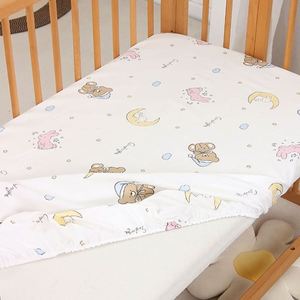 Drap de matelas de berceau standard pour bébé, en coton respirant, durable, pour garçons et filles - Product Image 2