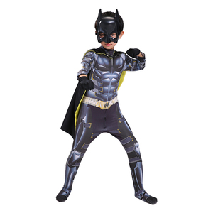 Vente chaude <span class=keywords><strong>Halloween</strong></span> Enfant Vampire Chauve-Souris Homme Combinaison TV & Film Muscle Cosplay Costume Noir Chauve-Souris Homme Avec Cape - Product Image 6