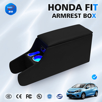 Boîte de rangement ergonomique pour l'intérieur de la voiture en cuir PU imperméable améliorée pour Honda Fit GR Series