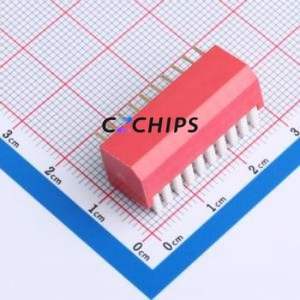 DL-10HT DIP Switch Through hole Component (THT),P=2.54mm Switch Piano Key Single Pole Single Throw 10 2.54mm - Product Image 2