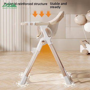 <span class=keywords><strong>Chaise</strong></span> <span class=keywords><strong>haute</strong></span> pliable <span class=keywords><strong>pour</strong></span> enfants Wayon, avec cadre en métal, plateau amovible, hauteur réglable, <span class=keywords><strong>harnais</strong></span> de sécurité - Product Image 6