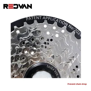 Protège-chaîne de vélo de montagne Redvan 8-10 vitesses avec roue libre en acier finition chromée, couvercle de cassette de protection durable, pièces de vélo - Product Image 1