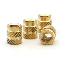 Insert Nut Kuningan Double Twill Knurled Embedded Molding Injection Insert untuk Printer 3D, Insert Nut Kuningan Knurled