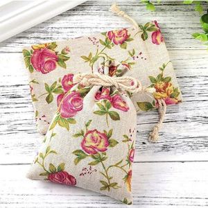Hot Selling 10x14cm Rose Printed Cotton <b>Bag</b> <b>Recyclable</b> and Eco-Friendly Feature Rose Printing <b>Bag</b> - Product Image 4