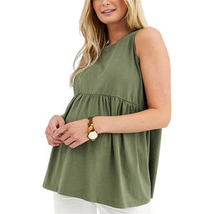 Factory Dirdect Embroid Plain Maternity Office Tops Camisa <span class=keywords><strong>de</strong></span> enfermería Cuello redondo Tops <span class=keywords><strong>de</strong></span> maternidad - Product Image 1