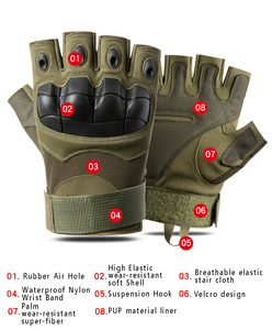 Outdoor Sports Breathable Anti Slip Mountain Rode Bike Cycling Tactical <strong>Gloves</strong> <strong>Fingerless</strong> - Product Image 6