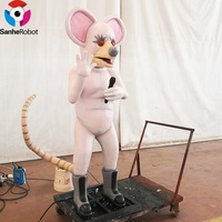 Souris animatronique parlante et chantante, taille réelle, animal robotique dansant pour restaurant à thème, aire de jeux pour enfants