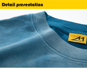 T-shirt personnalisé vintage tricoté 250 g/m² effet délavé Spray Monkey 1776-2026 Aigle Croix Patriotique Respirant Oversize Streetwear Église - Product Image 5