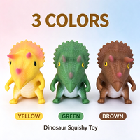 Jouet souple en forme de dinosaure Triceratops de dessin animé, jouet anti-stress pour enfants