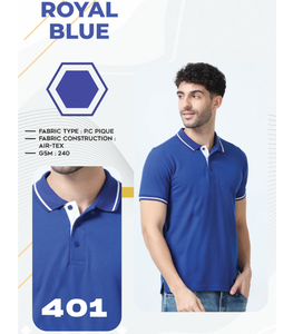 T-shirt en tissu piqué de qualité supérieure pour hommes, 240 GSM, Air Tex, respirant, doux, durable, confortable, coupe décontractée, vêtements d'été - Product Image 4
