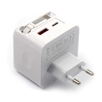 Chargeur rapide GaN HNT OEM 40W avec câble de charge rétractable 3 en 1 intégré de 70 cm, chargeur mural pour iPhone 15 16 Samsung Mobile Phone