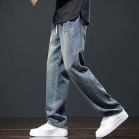 Men Hummingbird Stitch Jeans Hovering Seam Detail Denim Pants Loose Fit Fast Wholesale