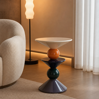 Table basse moderne haut de gamme de style français contemporain suspendue, minimaliste, en 2 parties, en fer durable et écologique pour salon