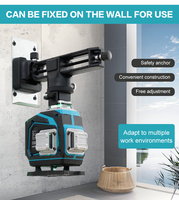 Niveau Laser Vert Haute Précision 12/16 Lignes Auto-Nivelant 360 Degrés pour Construction Intérieure/Extérieure et Topographie