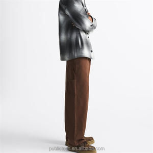 OEM Custom 100% Cotton Twill 360g Casual Spring Men's Straight <b>Pants</b> with Embroidered logo - Product Image 2