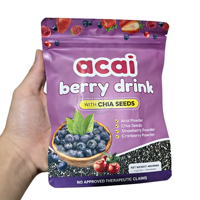 Boisson aux baies, graines de chia, glutathion, collagène, poudre de tomate, fraise, myrtille, usine source OEM