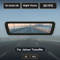 Caméra de tableau de bord avec rétroviseur intelligent pour Jetour Traveller H8 Pro, 2K, 8,2 pouces, double objectif avant et arrière, certifiée CE FCC, d'origine usine