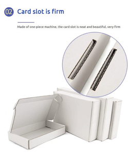 Boîtes postales d'expédition blanches en papier ondulé avec logo personnalisé bon marché en stock - Product Image 5