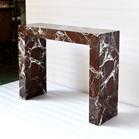 OEM ODM Ensemble de salle à manger meuble en pierre naturelle coiffeuse avec tiroir calacatta alto table console en marbre noir